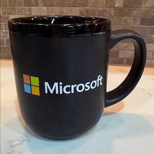 Microsoft Black Mug with Logo new